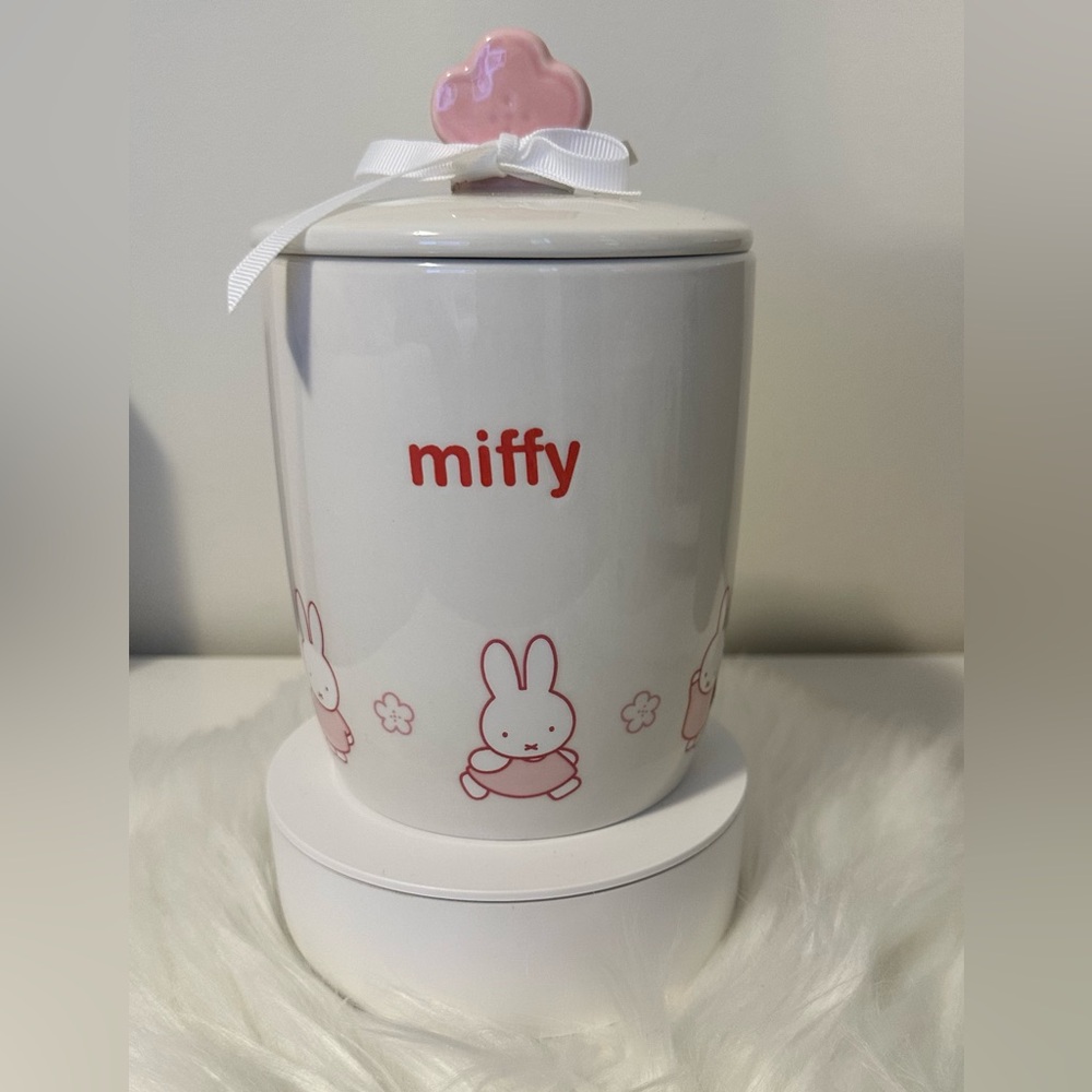 Miffy Ceramic Jar with Pink Bunny Lid